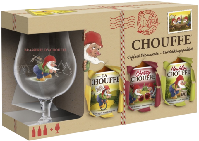 Chouffe bierpakket met glas